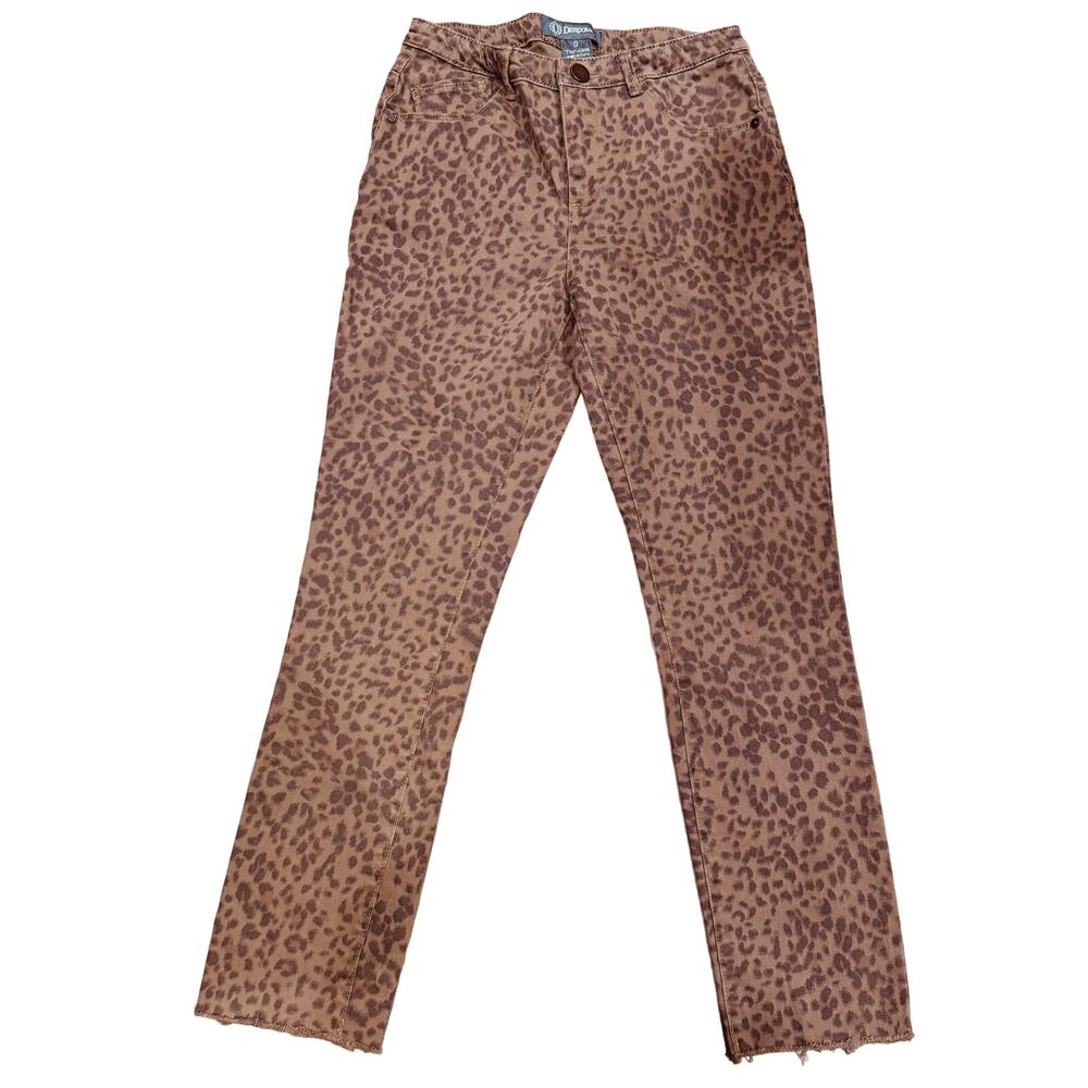 Democracy‎ Flex-ellent High Rise Skinny Jeans Leopard Print Brown Womens Size 0